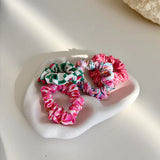 Pink/Green Scrunchies Set