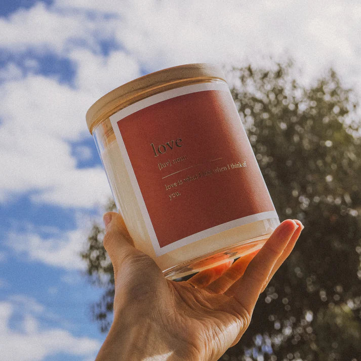 GOLDIE Dictionary Candle - Love