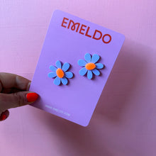 Load image into Gallery viewer, Estelle Earrings Mauve Purple &amp; Neon Orange
