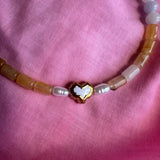 Charlie Necklace // Tan, Mustard and Creams