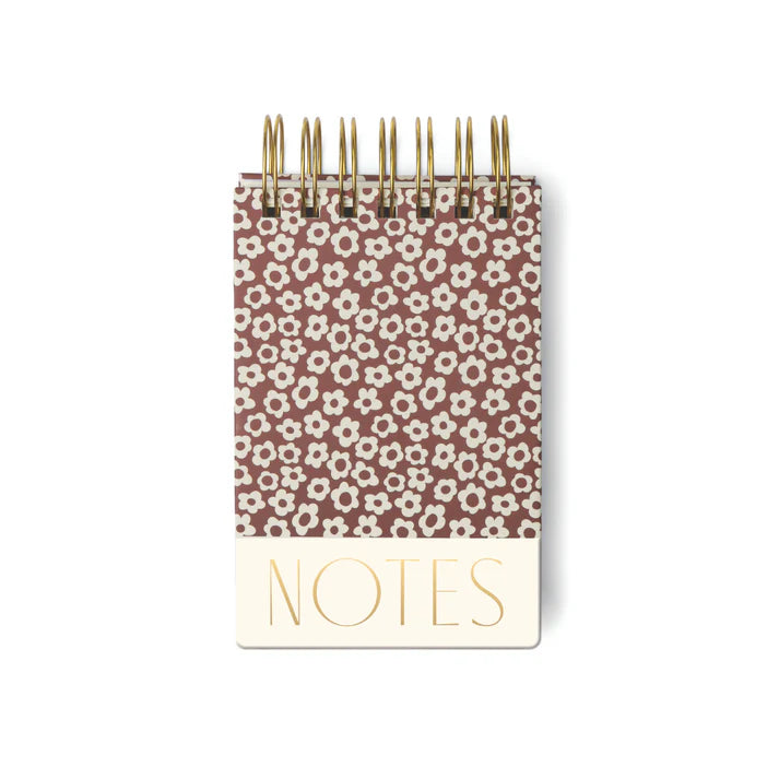 Chunky Notepad - Burgundy Groovy Floral