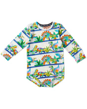 Load image into Gallery viewer, Dino Safari Organic Long Sleeve Romper
