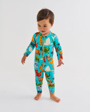 Load image into Gallery viewer, Home Among The Gum Trees Organic Long Sleeve Zip Romper
