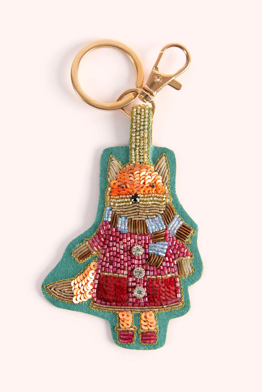 Beaded Keyring - Fall Fox