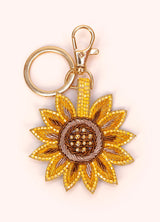 Sunflower Beaded Keyring / Bag Charm