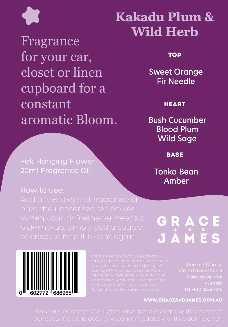 Kakadu Plum & Wild Herb Felt Air Freshener