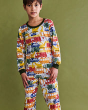 Load image into Gallery viewer, Big Wheels Organic Cotton Long Sleeve Top &amp; Pant Pyjama Set
