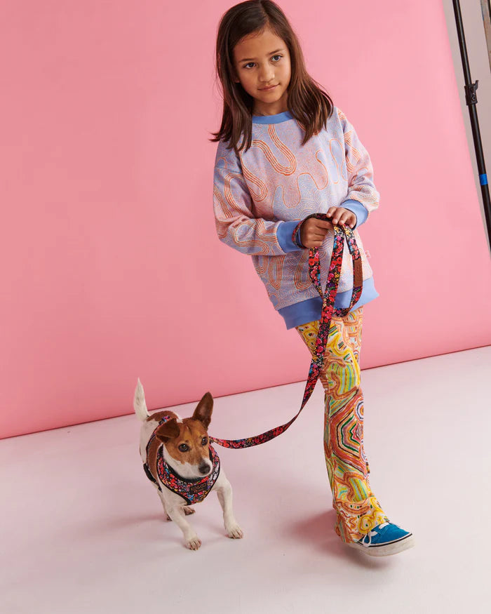 Forever Floral Black Dog Lead