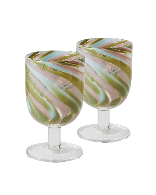 Monsoon Swirl Cocktail Glass 2P