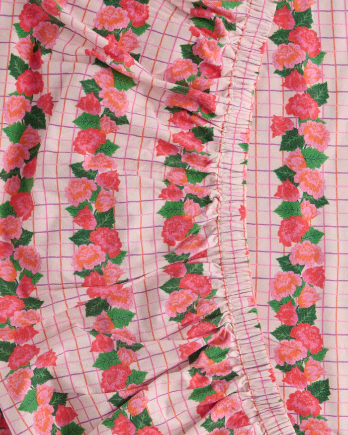 Rose Link Flannelette Fitted Sheet