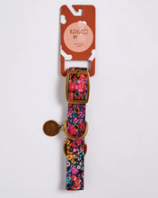 Load image into Gallery viewer, Forever Floral Black Dog Collar
