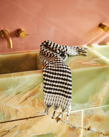 Black and White Turkish Hand Towel