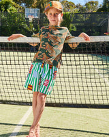 Stripe On Stripe Boardies Bathers