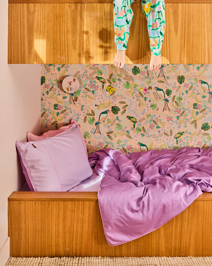 Glow In Lavender Bamboo Cotton Fitted Sheet