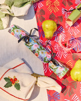 Noel Embroidered Linen 4P Napkin Set