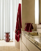 Ruby Rose Stripe Bamboo Terry Hand Towel