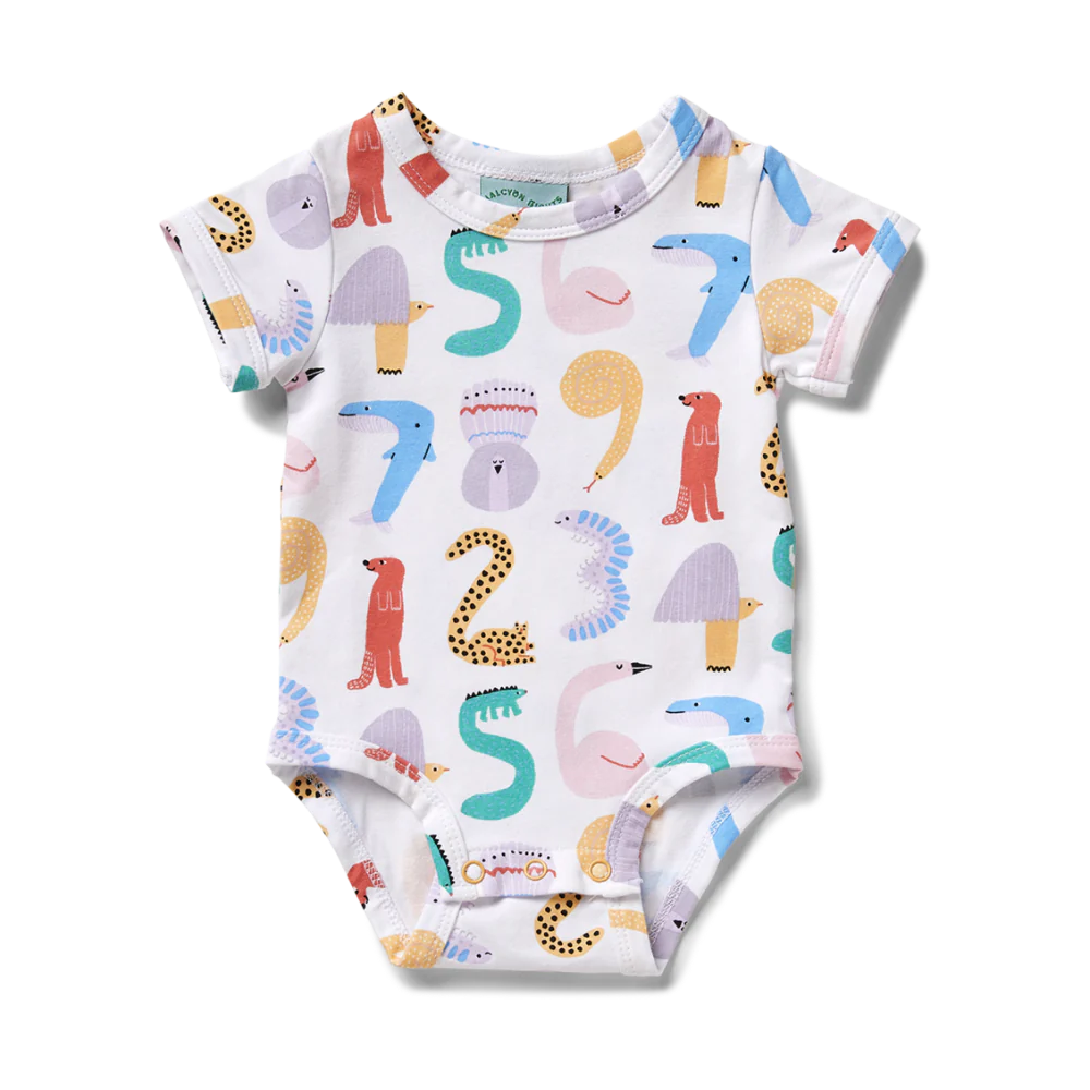 Animals Counting Short Sleeve Bodysuit