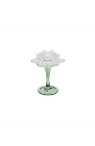 Zoe Glass Flower Votive Clear - Small