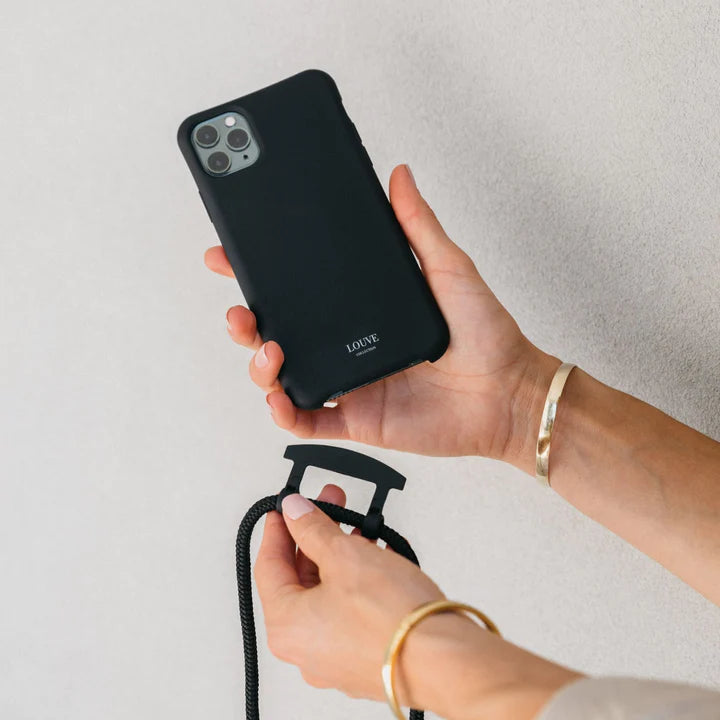 Le Café Noir Black Crossbody Phone Case