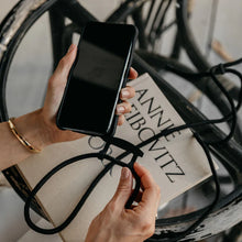Load image into Gallery viewer, Le Café Noir Black Crossbody Phone Case
