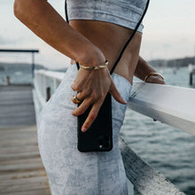 Load image into Gallery viewer, Le Café Noir Black Crossbody Phone Case
