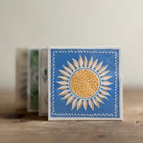 Blue Sunflower Square Luxury Matches