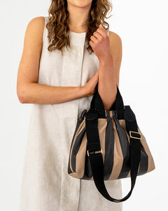 Montague Tote - Latte Stripe