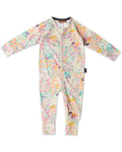 Load image into Gallery viewer, Little Bit Ditsy Organic Long Sleeve Zip Romper
