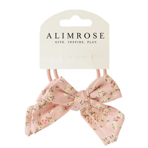 Bow Hair Tie Set Posy Heart
