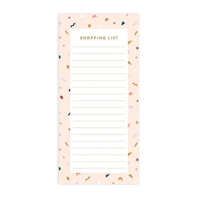 Confetti DL Magnet Shopping List Notepad