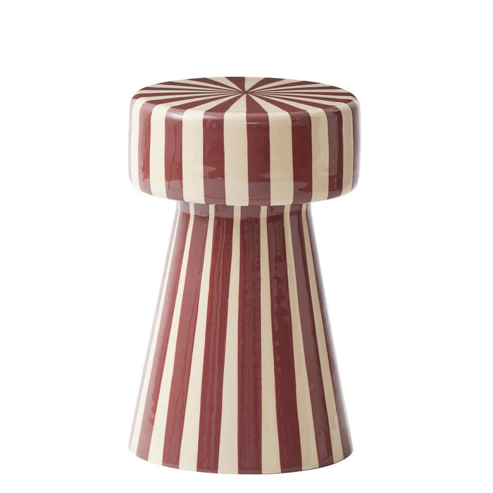 Nolan Metal Side Table 29x47cm Ivory/Russet