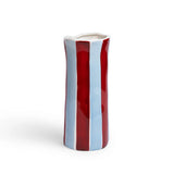 Small Vase - Burgundy and Blue Stripe