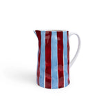 Medium Jug - Burgundy and Blue Stripe