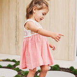 Crochet Woven Dress - Strawberry