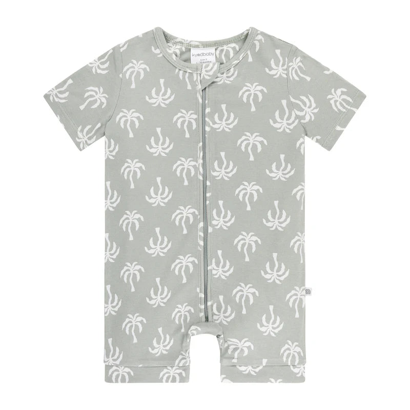 Day or Night Onesie Short Sleeve - Palm Tree