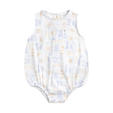 Sleeveless Woven Printed Romper - Salty Shores