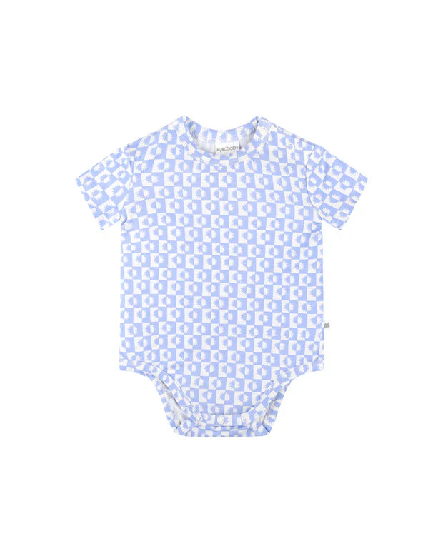 Comfy Bodysuit Short Sleeve - Blue Sunrise
