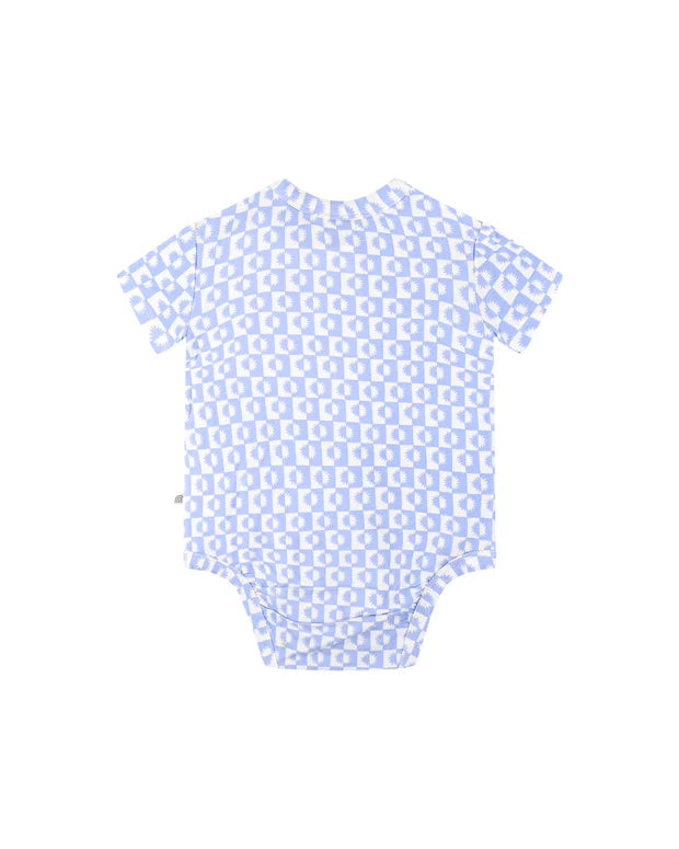 Comfy Bodysuit Short Sleeve - Blue Sunrise