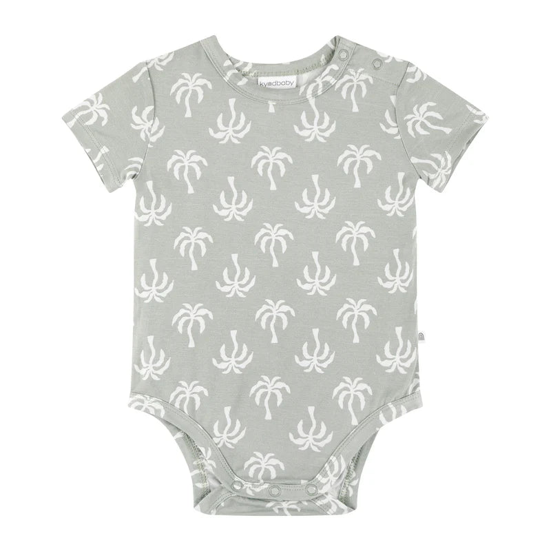 Comfy Bodysuit Short Sleeve - Palm Tree