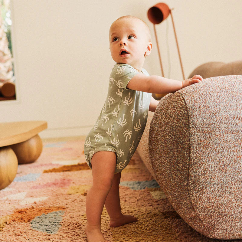 Comfy Bodysuit Short Sleeve - Palm Tree