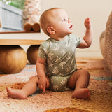 Comfy Bodysuit Short Sleeve - Palm Tree