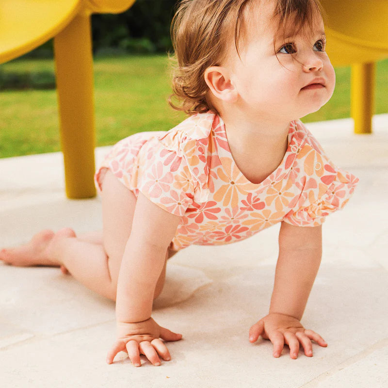 Frilled Short Sleeve Bodysuit - Palm Cove