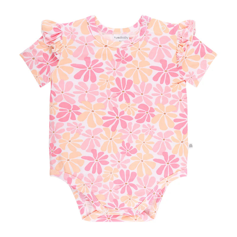 Frilled Short Sleeve Bodysuit - Palm Cove