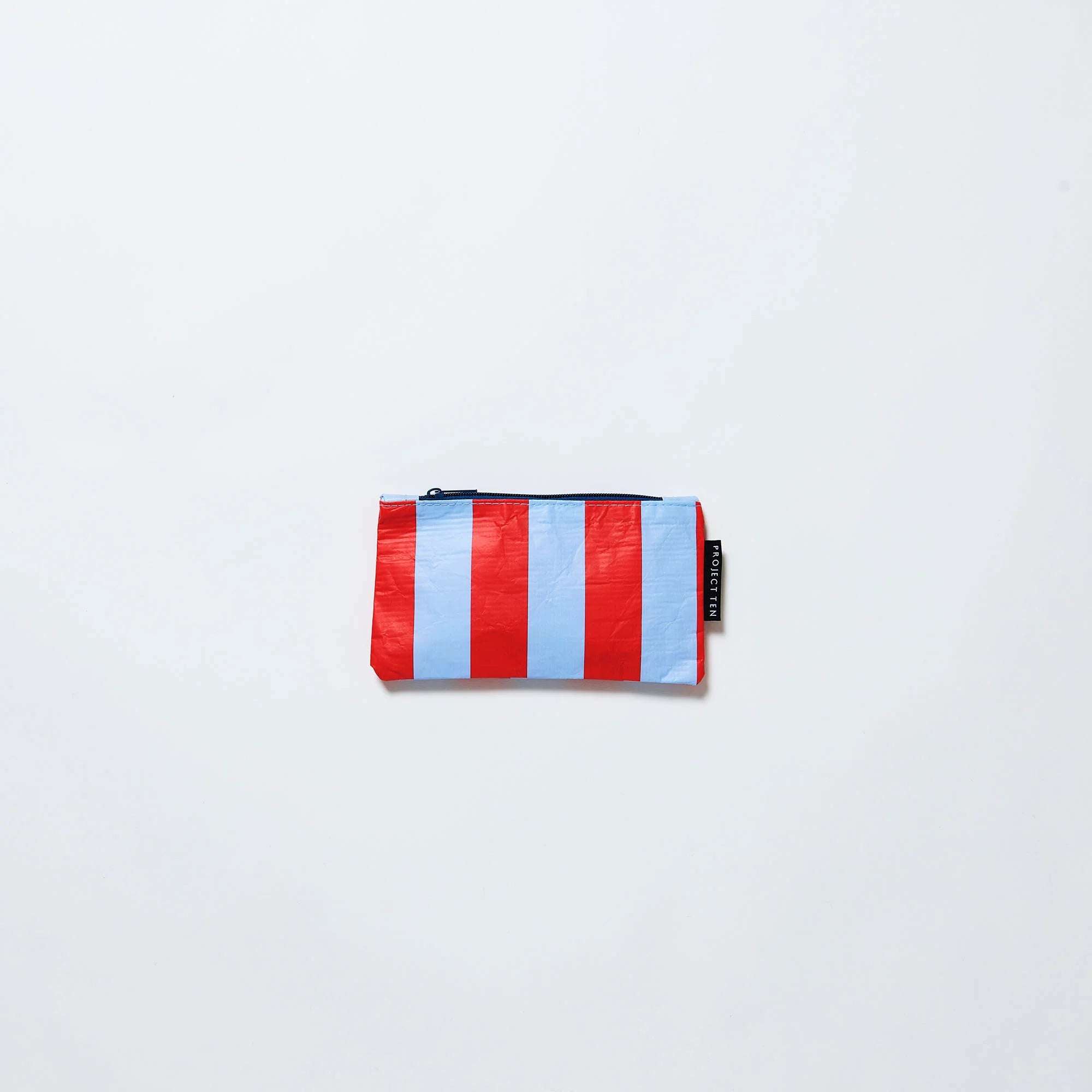 Tiny Zip Pouch – Red Blue Stripe