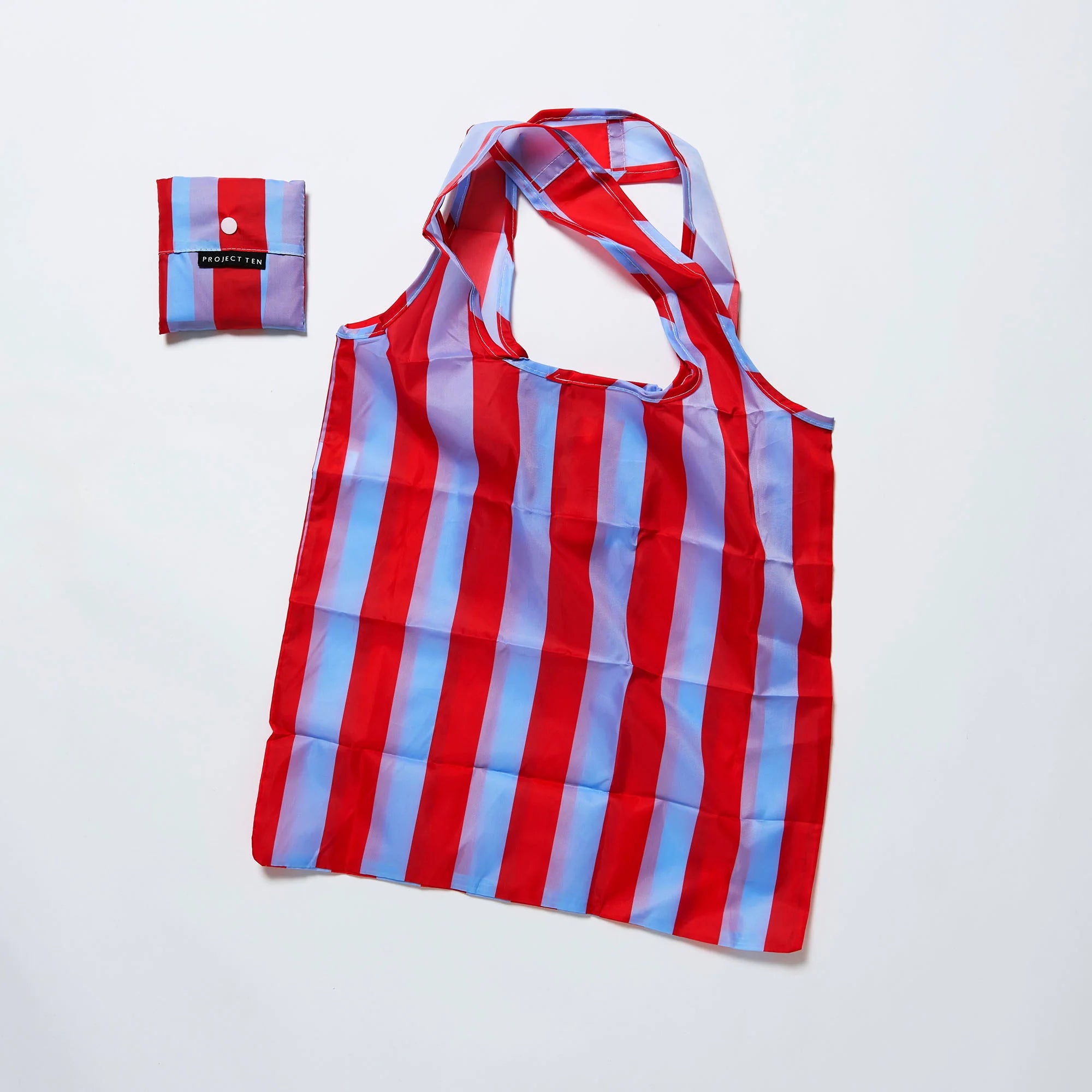 Pocket Shopper – Red Blue Stripe