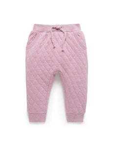 Quilted Track Pants Hyacinth Melange