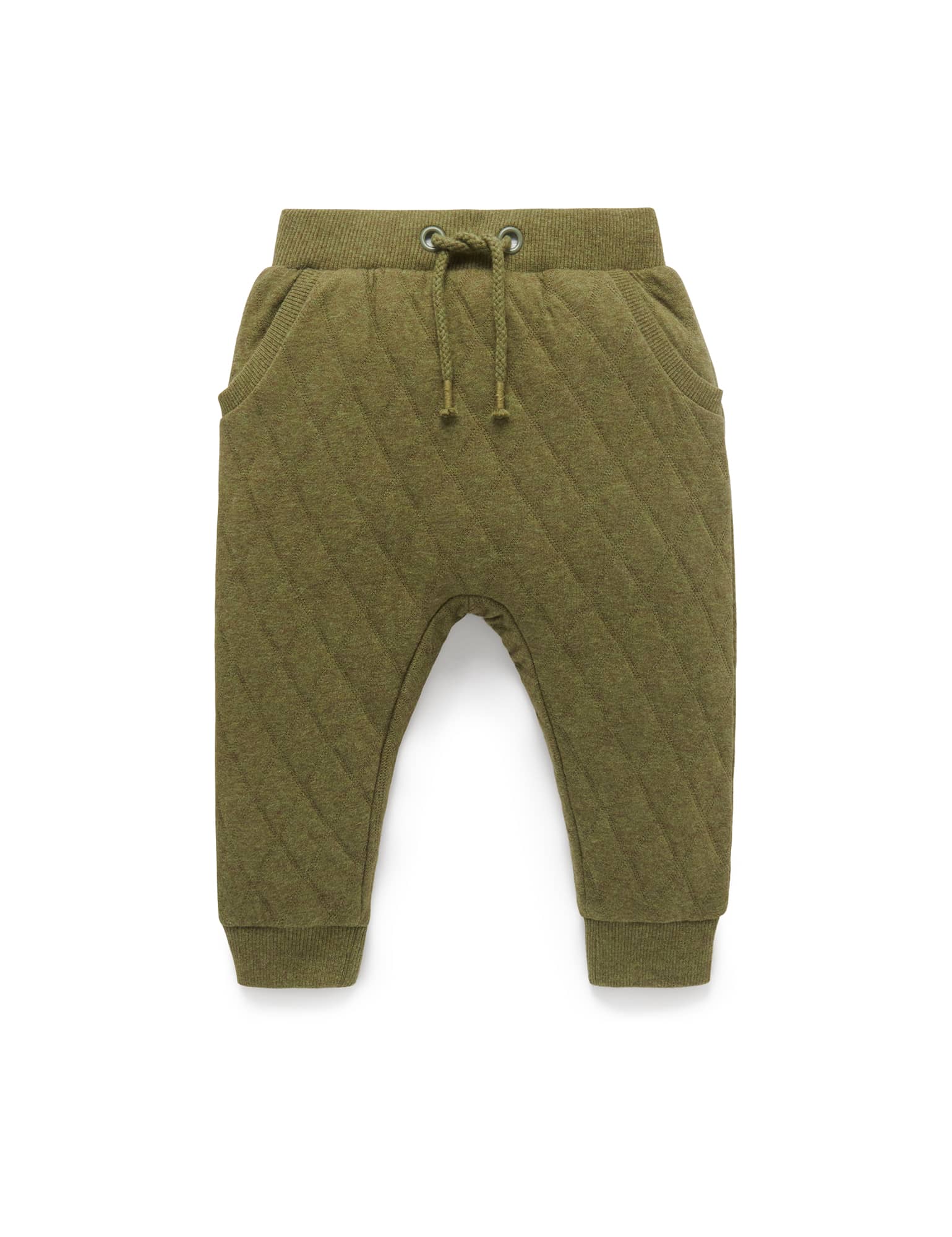 Quilted Track Pants Willow/grey Melange