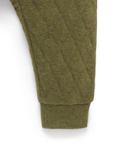 Quilted Track Pants Willow/grey Melange