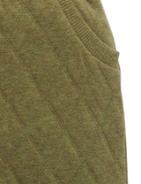 Quilted Track Pants Willow/grey Melange