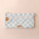 Sage Check Large Pencil Case